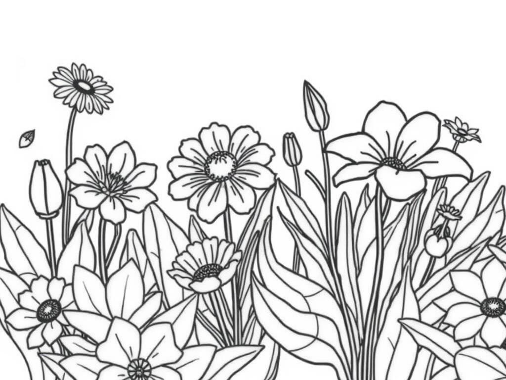 Floral Coloring Page