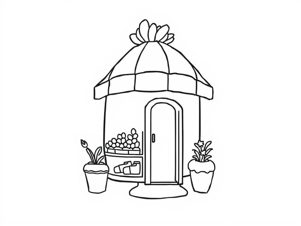 Cozy House Coloring Page