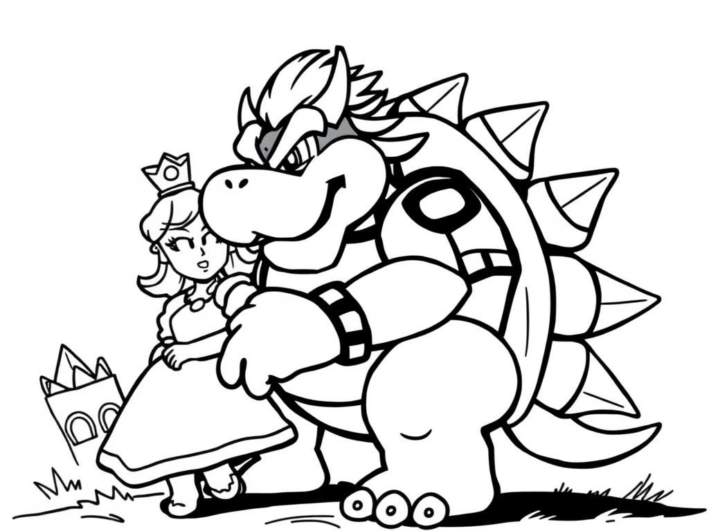 Preview of bowser kidnapping princess peach