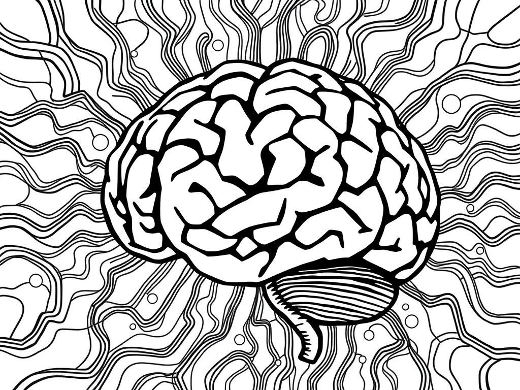 Brain Coloring Page: Neurology and Art