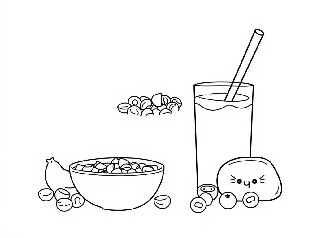 Leuke ontbijtkleurplaat