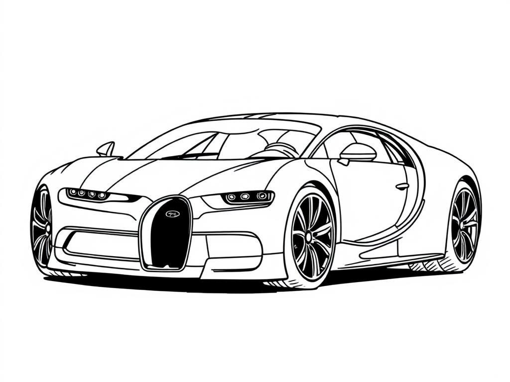 Bugatti Sports Car Coloring Page