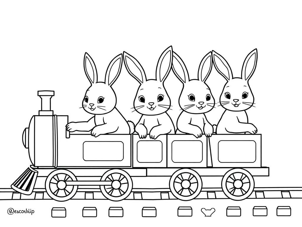 Preview of bunnies on a train