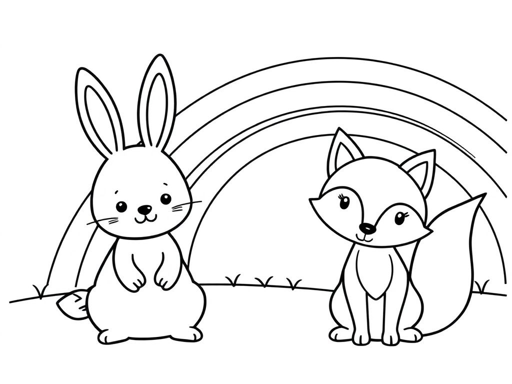 Lion Friends Coloring Page - Free Printable Coloring Page