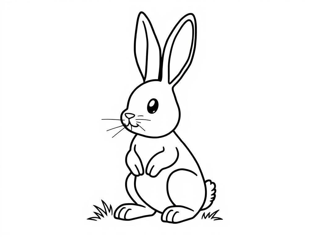 Cute Rabbit Coloring Page