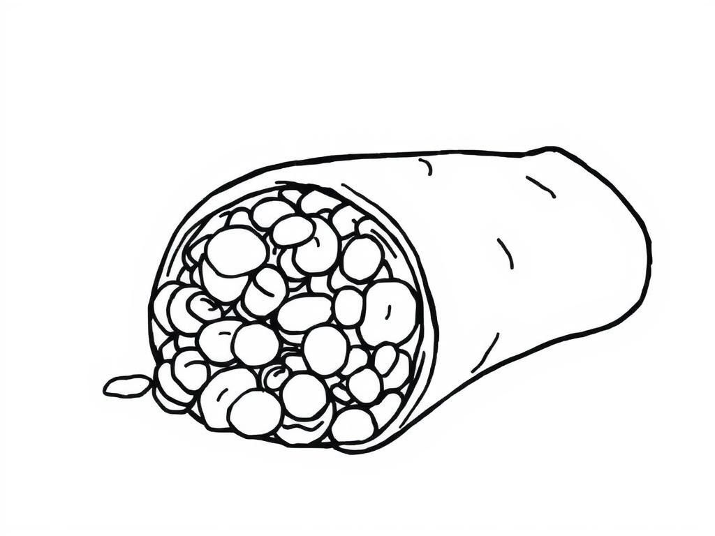 Burrito Food Coloring Page