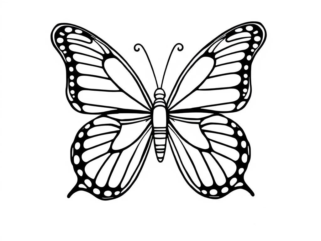 Butterfly Coloring Page - Add Color to Nature's Beauty