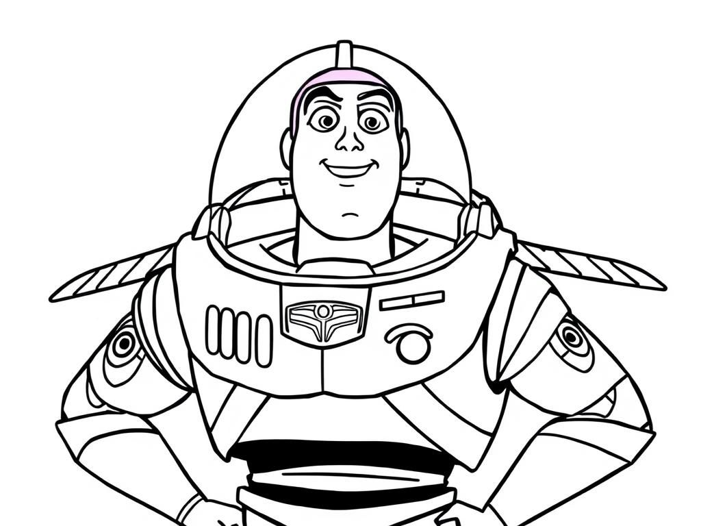 Preview of buzz lightyear coloring page​