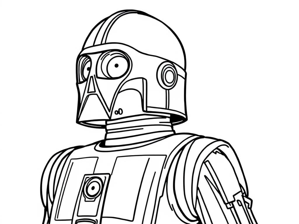 C-3PO Robot Coloring Page