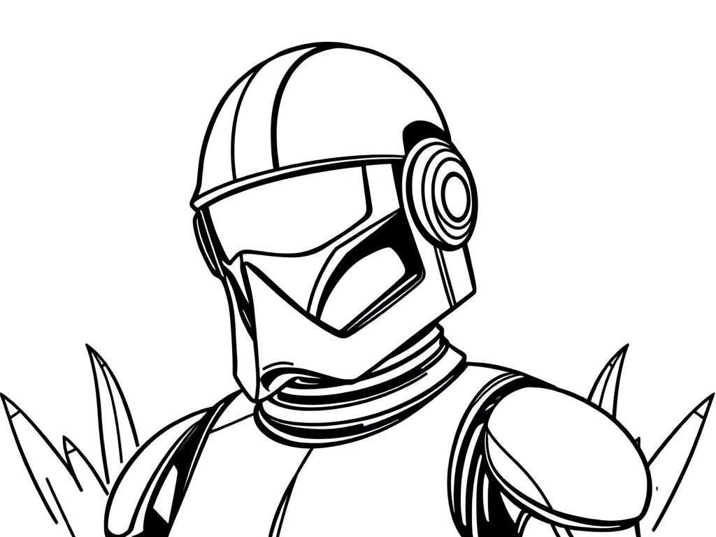 Futuristic Robot Coloring Page