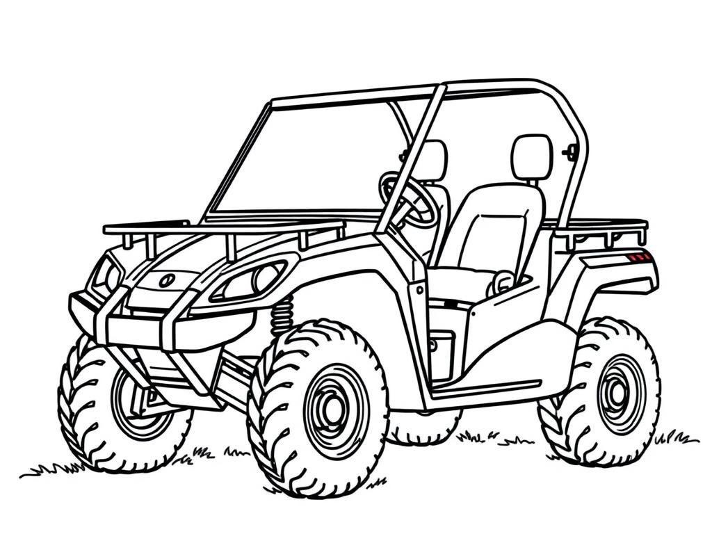 Side-by-Side Vehicle Coloring Page