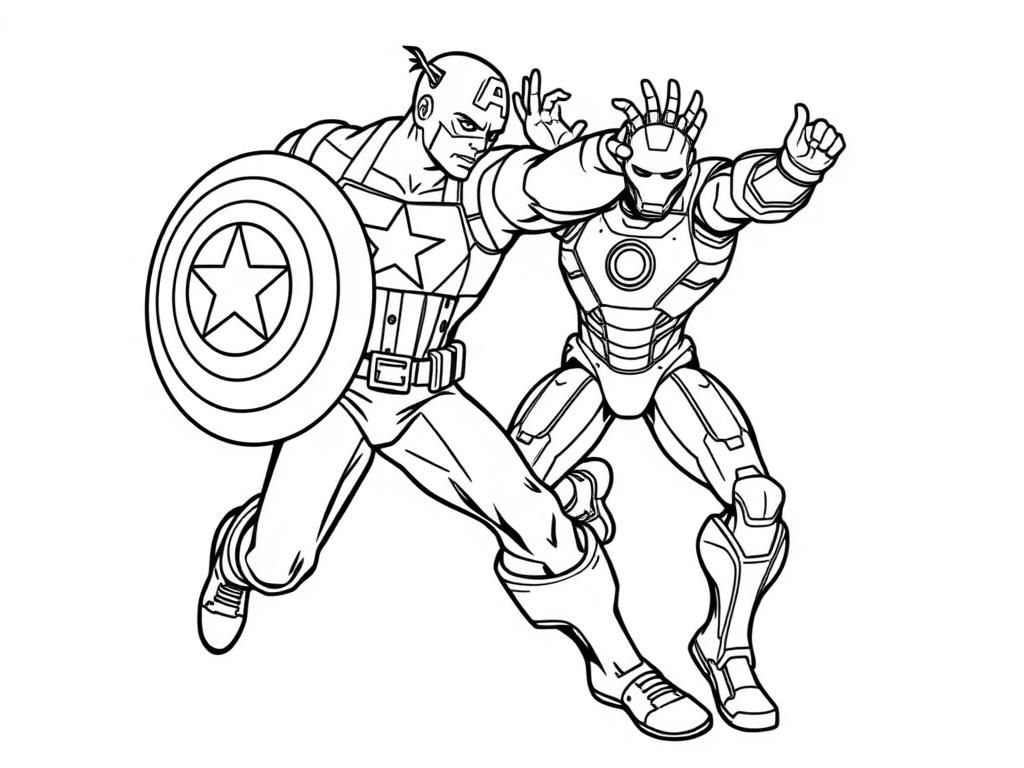 Preview of Captain America fighting Ironman