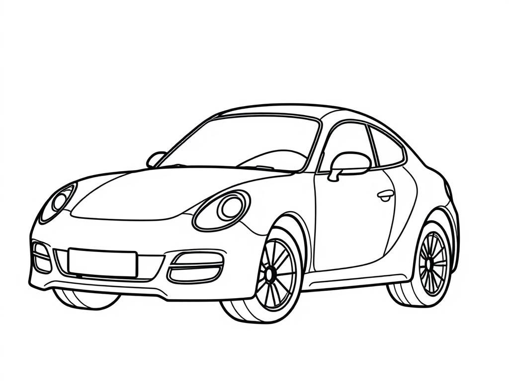 Sports Car Coloring Page