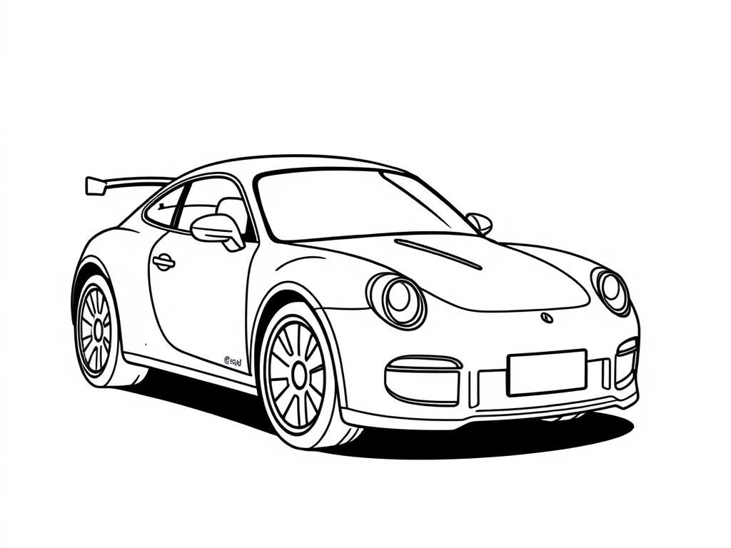 Sports Car Coloring Page