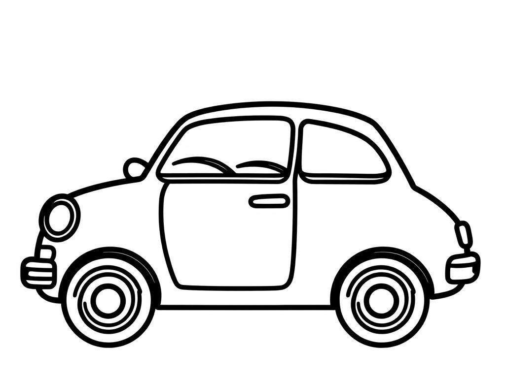 Vintage Car Coloring Page