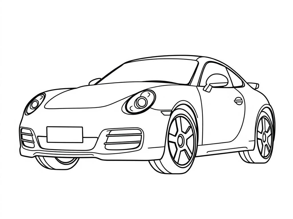 Sports Car Coloring Page