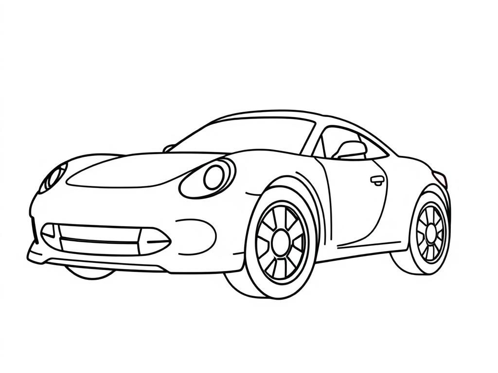 Sports Car Coloring Page