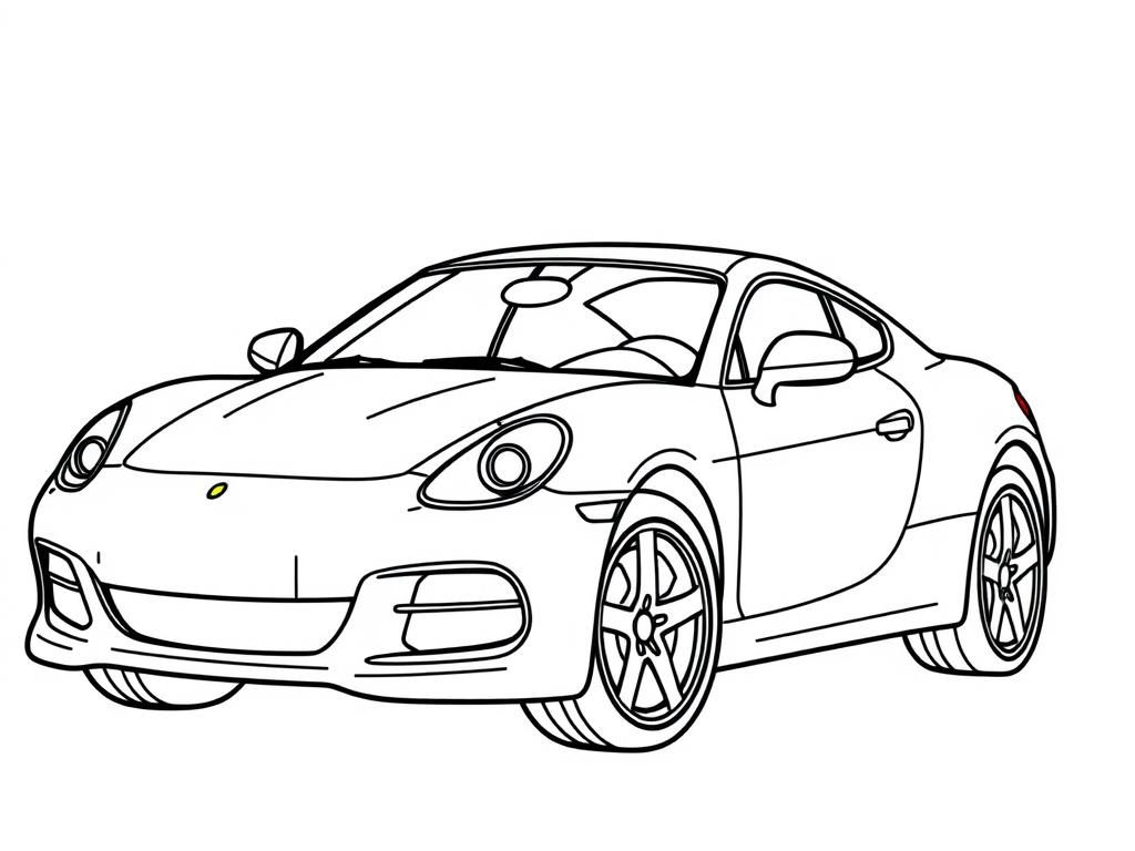 Porsche Boxster Kleurplaat