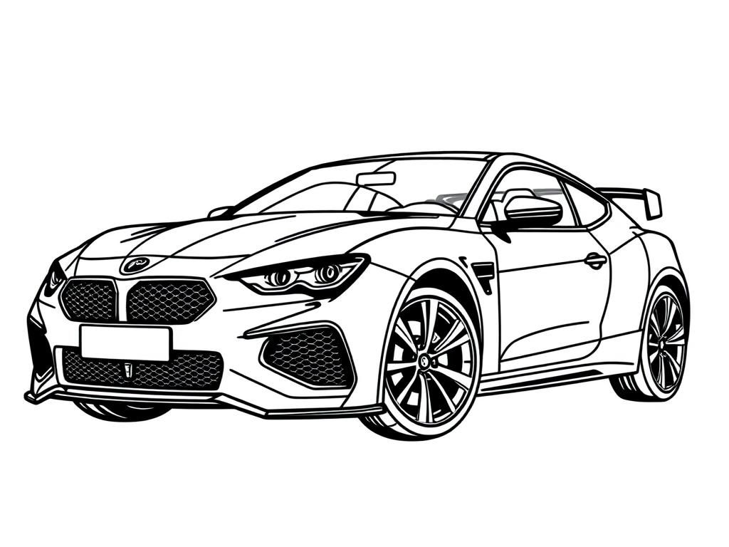 Sports Car Coloring Page