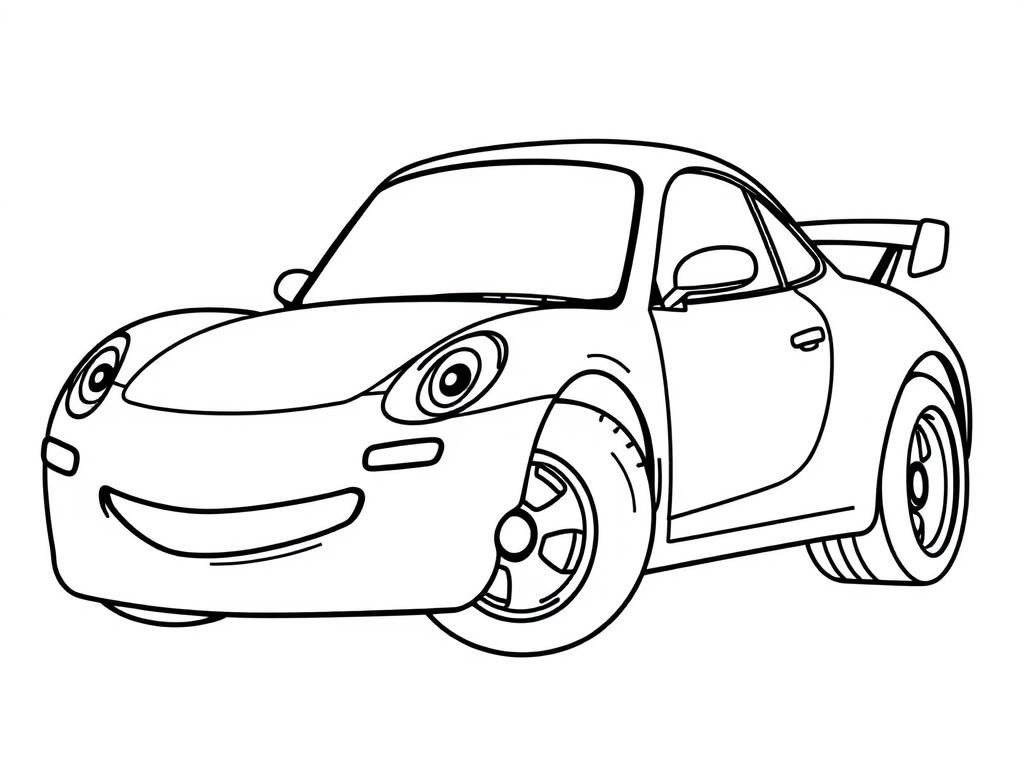 Sports Car Coloring Page