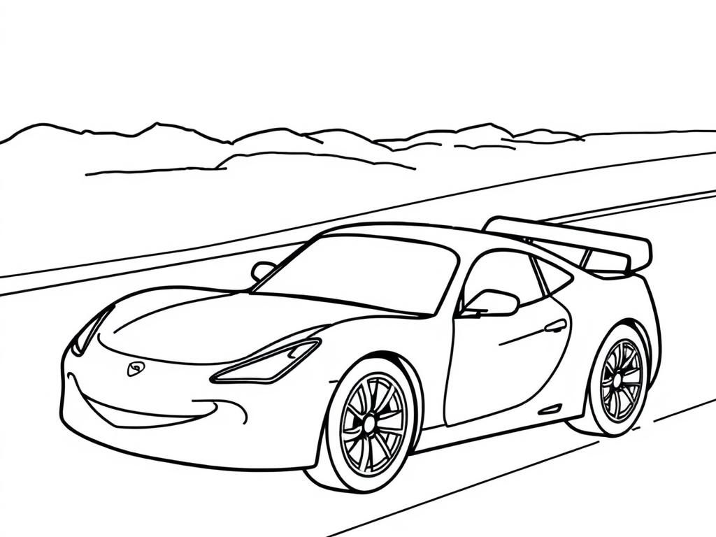 Sports Car Coloring Page