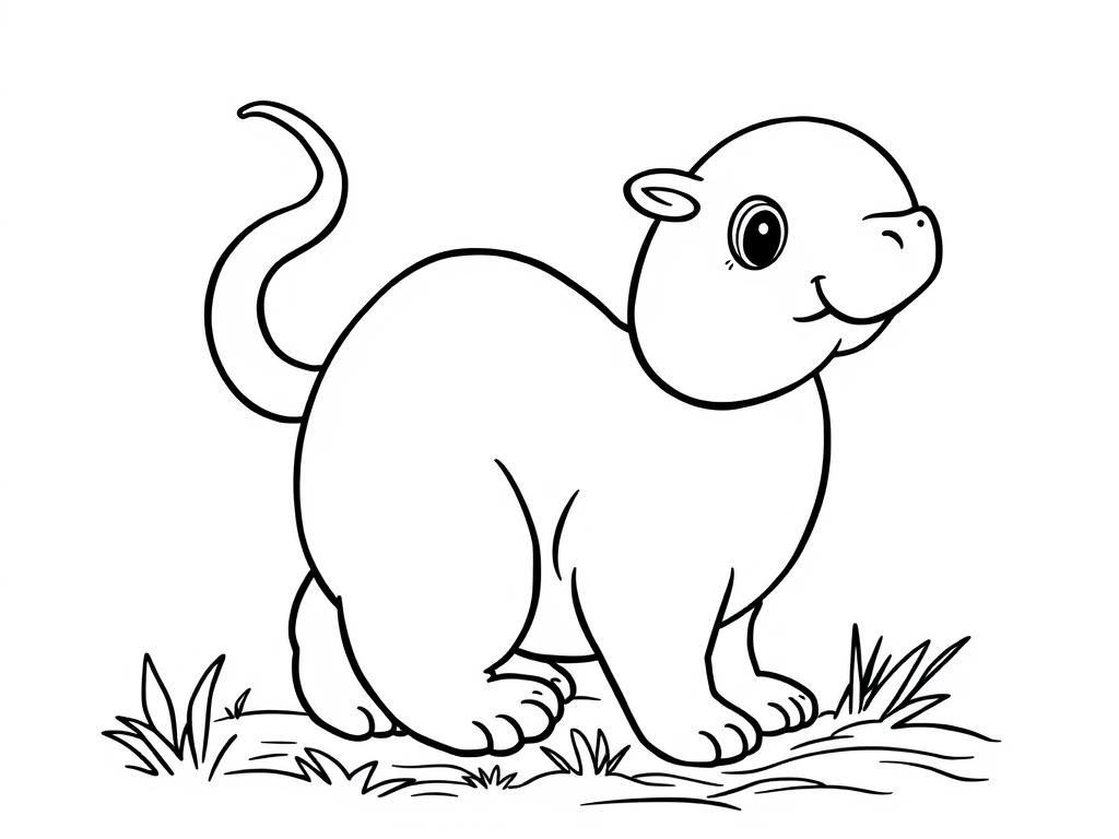 Mole Coloring Page