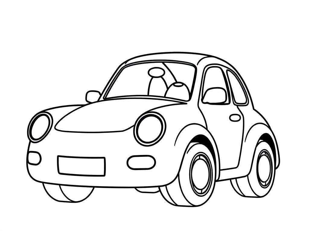 Car Coloring Page for Kids