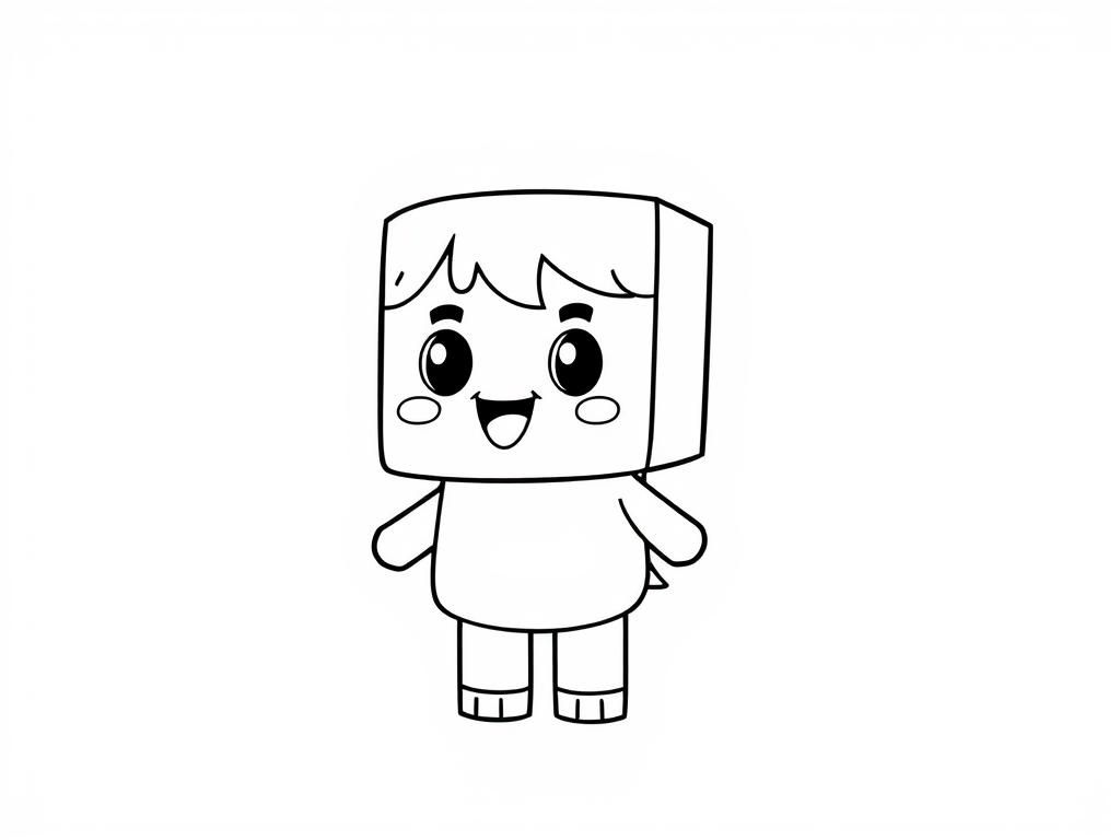 Cartoon Melody in minecraft - Free Printable Coloring Page