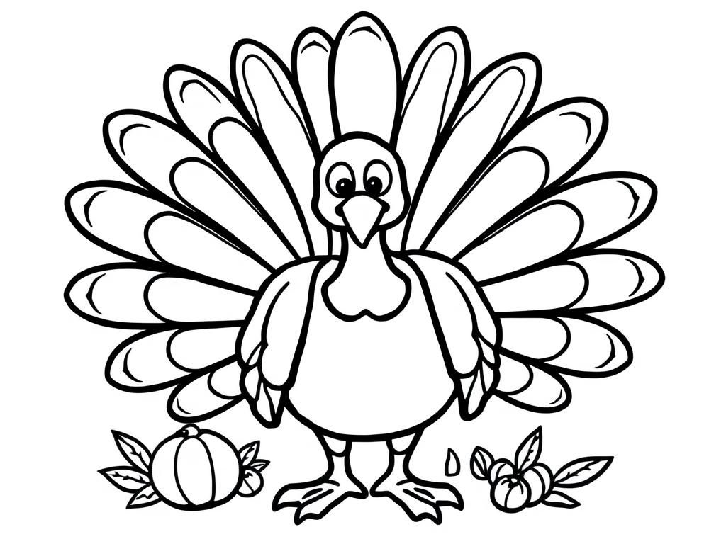 Cartoon Thanksgiving turkey