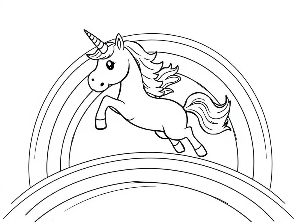 Unicorn Coloring Page