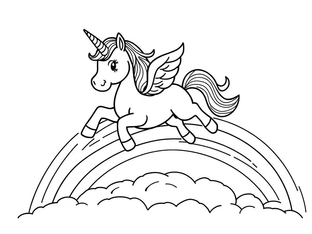 Unicorn Coloring Page