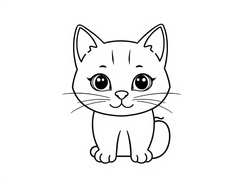 cat - Free Printable Coloring Page