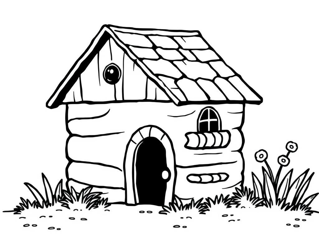 House Coloring Page