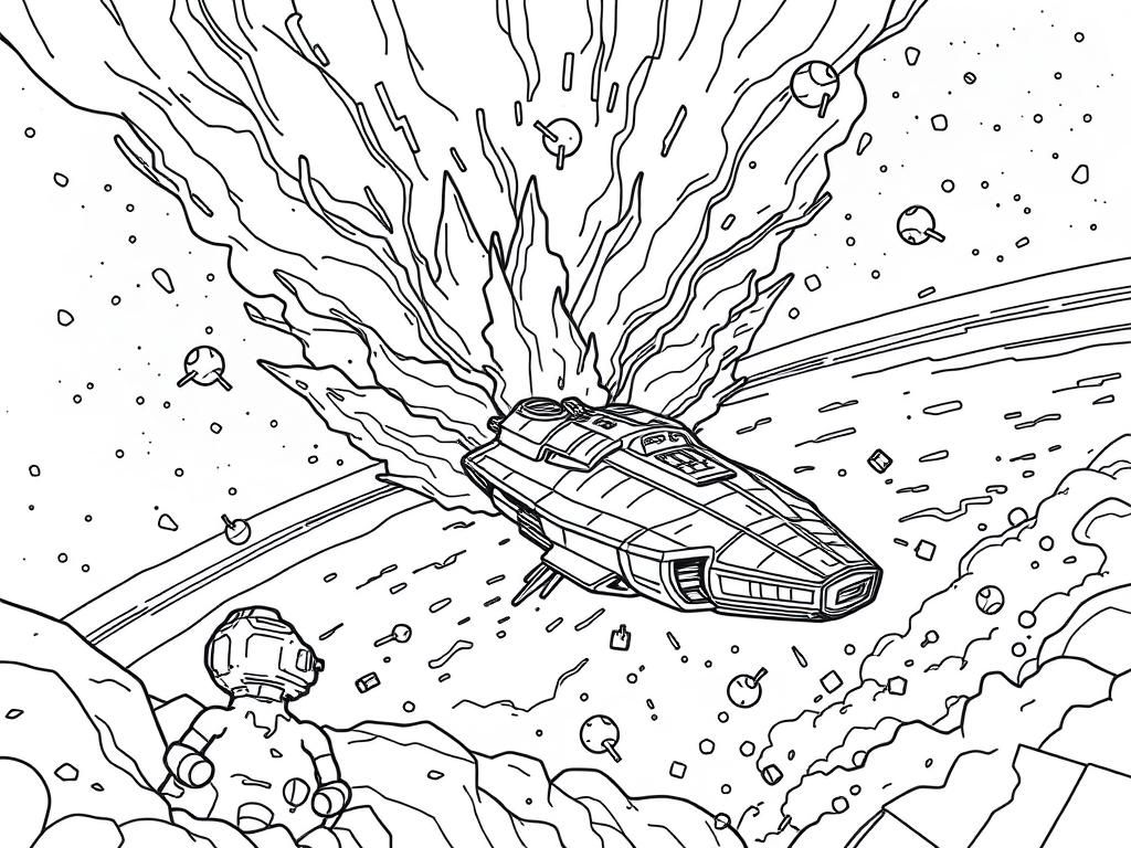 Space Adventure Coloring Page