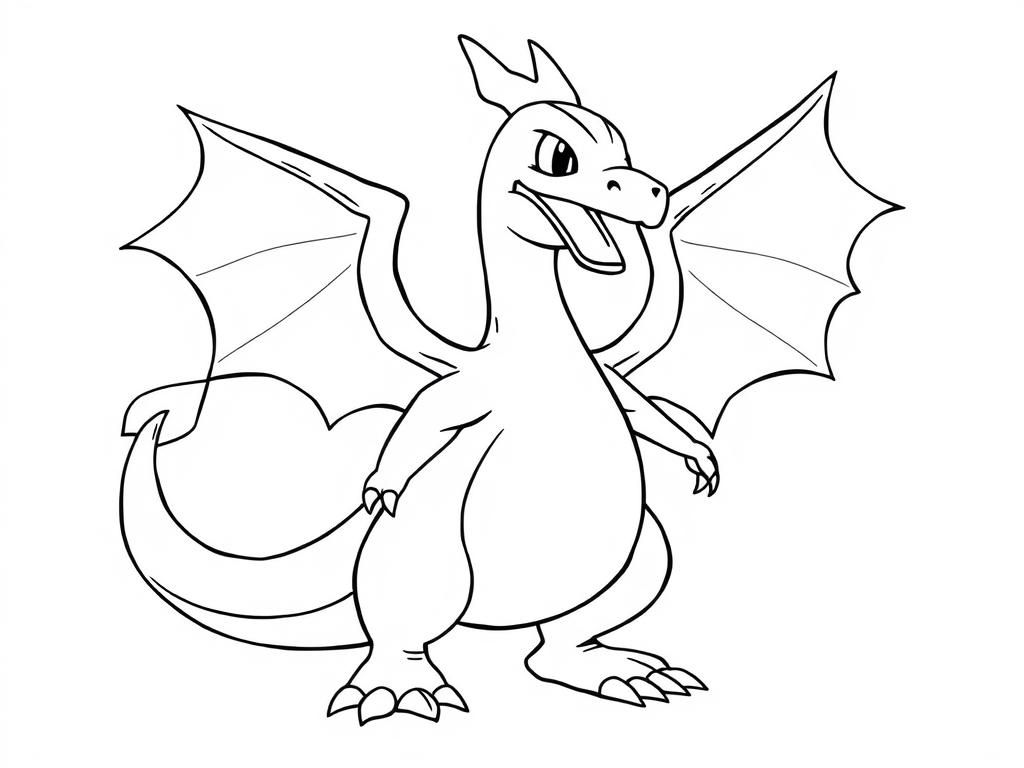 Kleurplaat Draak voor Kinderen