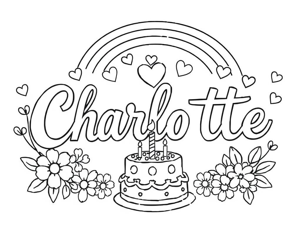 Charlotte's Birthday Coloring Page