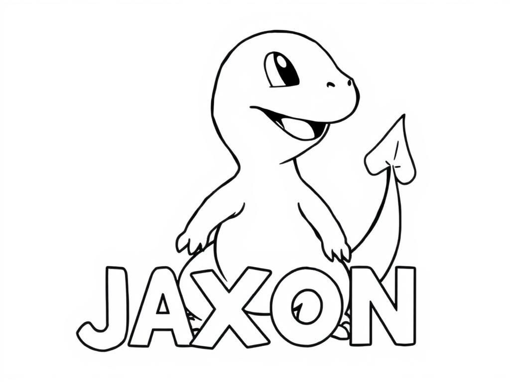 Dinosaur Coloring Page for Kids - Jaxon