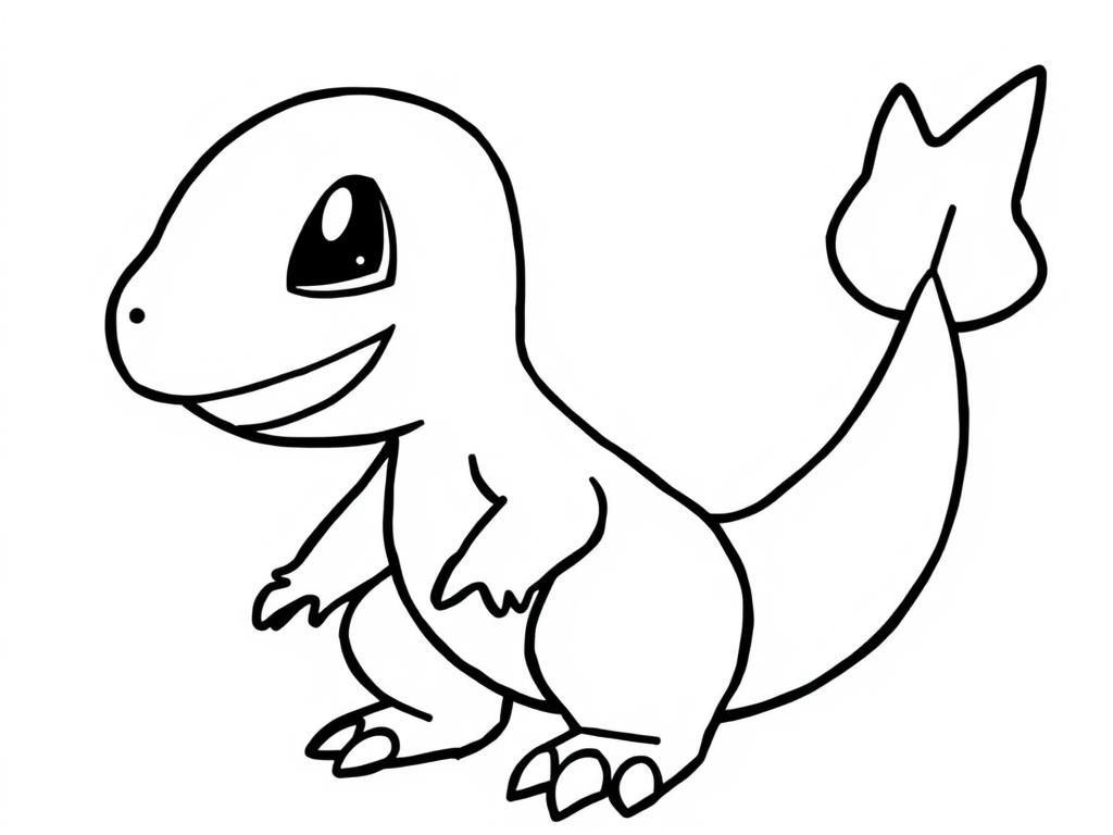 Preview of charmander coloring page​