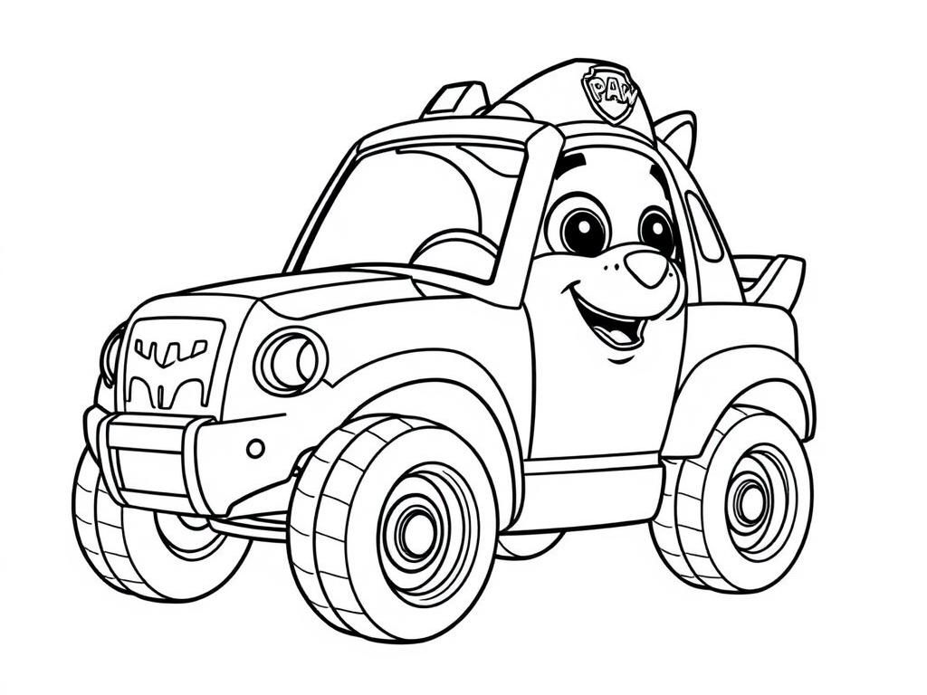 Marshall's Patrol Vehicle Coloring Page