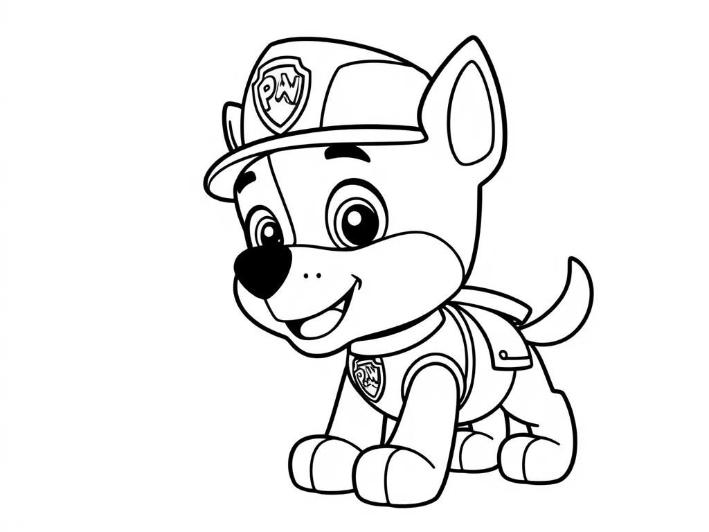 Marshall Paw Patrol Coloring Page