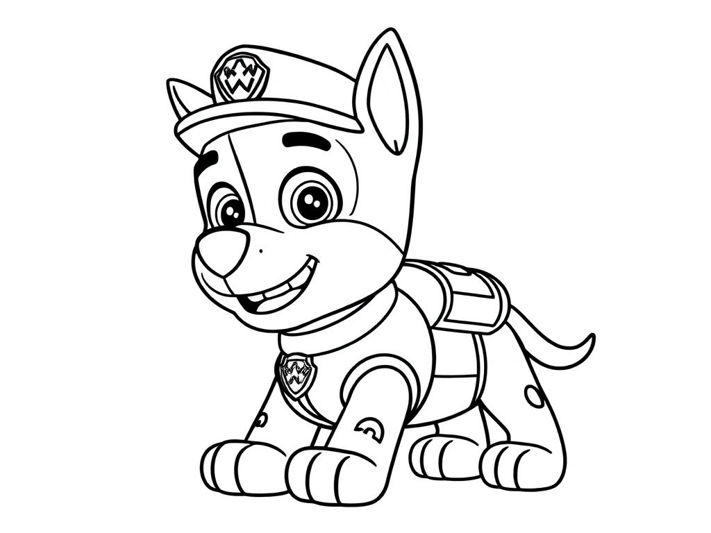 Marshall Paw Patrol Coloring Page