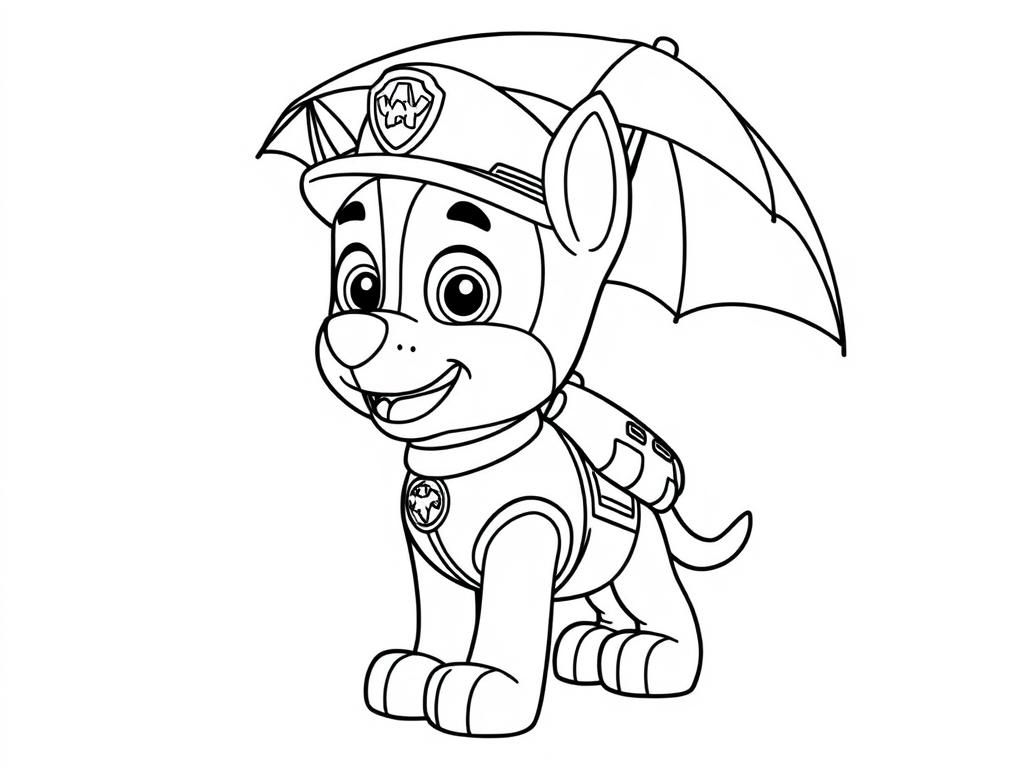 Preview of chase from paw patrol with umbrella