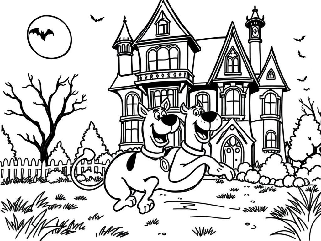 Scooby Doo Halloween Coloring Page