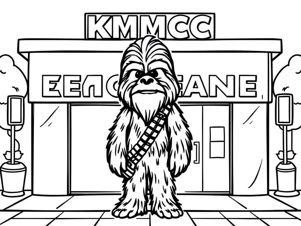 Star Wars Chewbacca Coloring Page
