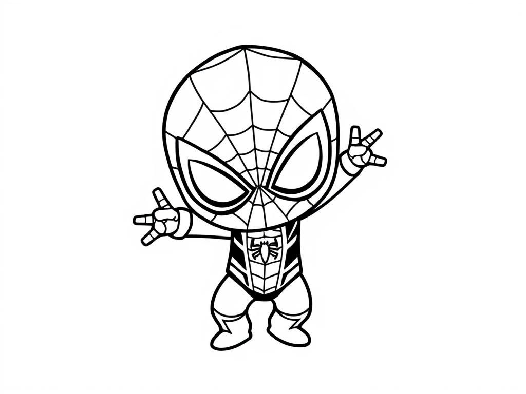Spider-Man Superhero Coloring Page