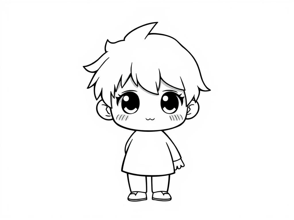 Chibi - Free Printable Coloring Page