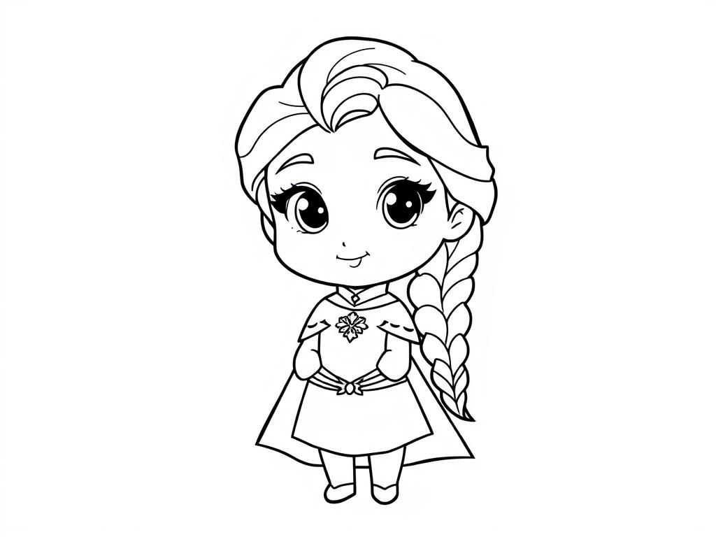 Kleurplaat van Elsa uit Frozen