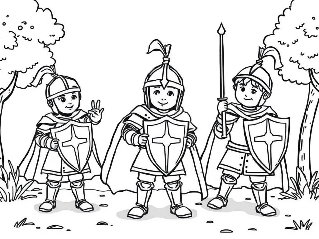 Preview of Children dressed as knights playing in the playground