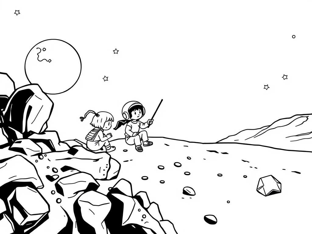 Preview of Children playing on Mars