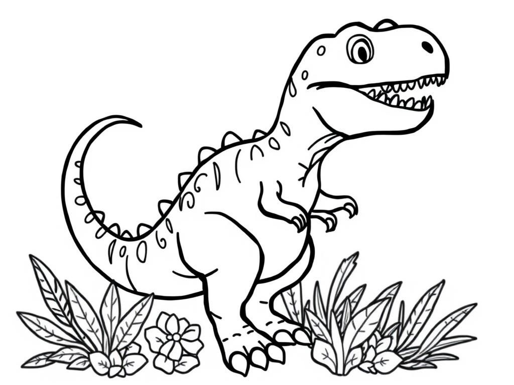 T-Rex Dinosaur Coloring Page